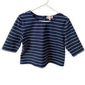 Philosophy XL Blue and white Stripe top